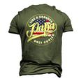 4Th Of July Dad Papa Like A Grandpa Only Cooler Men's 3D T-Shirt Back Print Army Green