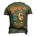 4Th Of July For Hotdog Lover Party In The Usa Men's 3D T-Shirt Back Print Army Green 4Th Of July For Hotdog Lover Party In The Usa Men's 3D T-Shirt Back Print Army Green