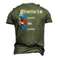 4Th Of July Usa American Flag Pug Patriotic Dad Men's 3D T-shirt Back Print Army Green