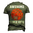 50Th Birthday Basketball Player 50 Years Old Vintage Retro Men's 3D T-shirt Back Print Army Green