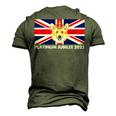 70Th Anniversary Platinum Jubilee Cute Corgi Men's 3D T-Shirt Back Print Army Green