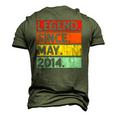 8Th Birthday Legend Since May 2014 8 Years Old Men's 3D T-Shirt Back Print Army Green