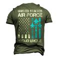 Air Force Us Veteran Proud Air Force Uncle 4Th Of July Men's 3D T-shirt Back Print Army Green