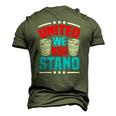 Alcohol United We Keg Stand Patriotic 4Th Of July Men's 3D T-Shirt Back Print Army Green