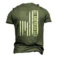 All American Dad 4Th Of July Fathers Day Men Daddy Usa Flag Men's 3D T-Shirt Back Print Army Green