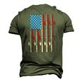 American Flag Fishing Patriotic FishermanFishing Rods Flag Men's 3D T-Shirt Back Print Army Green