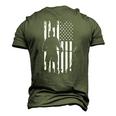 American Flag Hockey Apparel Hockey Men's 3D T-Shirt Back Print Army Green