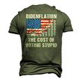 American Flag With Inflation Graph Biden Flation Men's 3D T-Shirt Back Print Army Green