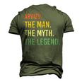 Arvizu Name Shirt Arvizu Family Name Men's 3D Print Graphic Crewneck Short Sleeve T-shirt Army Green