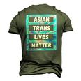 Asian Trans Lives Matter Lgbtq Transsexual Pride Flag Men's 3D T-Shirt Back Print Army Green