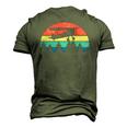 Aviator Pilot Vintage Bi-Plane Airplane Men's 3D T-Shirt Back Print Army Green