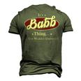 Babb Shirt Personalized Name T Shirt Name Print T Shirts Shirts With Names Babb Men's 3D T-shirt Back Print Army Green