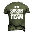 Bachelor Party Groom Drinking Team Men's 3D T-Shirt Back Print Army Green