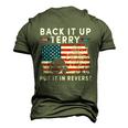 Back Up Terry Put It In Reverse Firework Funny 4Th Of July Independence Day Men's 3D Print Graphic Crewneck Short Sleeve T-shirt Army Green