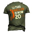 This Baller Is Now 20 Basketball 20Th Birthday Sport Men's 3D T-shirt Back Print Army Green