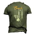 Mens Baseball Coach Dad Like A Normal Dad Only Cooler Usa Flag Men's 3D T-Shirt Back Print Army Green