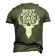 Best Buckin Dad Ever Deer Hunters Men's 3D Print Graphic Crewneck Short Sleeve T-shirt Army Green