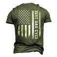 Best Dad Ever Flag American Fathers Day For Dad Son Men's 3D T-Shirt Back Print Army Green