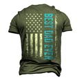 Best Dad Ever Us American Flag For Fathers Day Men's 3D T-Shirt Back Print Army Green
