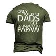 Only The Best Dads Get Promoted To Papaw Men's 3D T-Shirt Back Print Army Green
