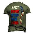 Best Effin’ Step Dad 4Th Of July Ever Shoes Trace Flag Men's 3D T-shirt Back Print Army Green