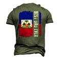 Best Haitian Dad Ever Haiti Daddy Fathers Day Men's 3D T-Shirt Back Print Army Green
