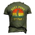 Best Pops By Par For Golfer Daddy Fathers Day Men's 3D T-Shirt Back Print Army Green