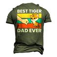 Best Tiger Dad Ever Men's 3D T-shirt Back Print Army Green