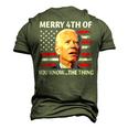 Biden Confused Merry Happy 4Th Of You Know The Thing Men's 3D T-Shirt Back Print Army Green