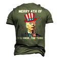 Biden Dazed Merry 4Th Of You Know The Thing 4Th Of July Men's 3D T-Shirt Back Print Army Green