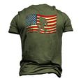 Bigfoot American Flag Sasquatch 4Th July Men's 3D T-Shirt Back Print Army Green
