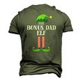 Bonus Dad Elf Matching Group Christmas Party Pajama Men's 3D T-Shirt Back Print Army Green