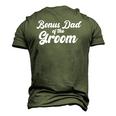 Mens Bonus Dad Of The Groom Wedding Party Matching Men's 3D T-Shirt Back Print Army Green