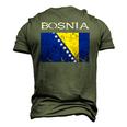 Bosnia-Herzegovina Bosnian Flag Bosnian Pride Bosnian Roots Men's 3D T-Shirt Back Print Army Green
