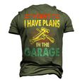 I Cant I Have Plans In The Garage Car Repair Mechanic V3 Men's 3D T-shirt Back Print Army Green