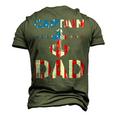 Captain Dad Boat Owner American Flag 4Th Of July Men's 3D T-shirt Back Print Army Green
