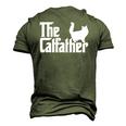 The Catfather Cat Dad For Men Cat Lover Men's 3D T-Shirt Back Print Army Green