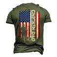 Chicken Chicken Chicken Dad American Flag Poultry Farmer Dad Fathers Day Men's 3D Print Graphic Crewneck Short Sleeve T-shirt Army Green