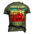 Chicken Chicken Chicken Dad Like A Regular Dad Farmer Poultry Father Day_ V8 Men's 3D Print Graphic Crewneck Short Sleeve T-shirt Army Green