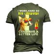 Chihuahua I Work Hard So My Chihuahua Can Have A Better Life Men's 3D T-Shirt Back Print Army Green