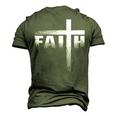 Christian Faith & Cross Christian Faith & Cross Men's 3D T-Shirt Back Print Army Green