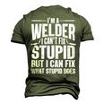 Cool Welding Art For Men Women Welder Iron Worker Pipeliner Men's 3D T-Shirt Back Print Army Green