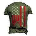 Cool Welding Us Flag Art For Men Women Welder Welding Lover Men's 3D T-Shirt Back Print Army Green