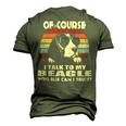 Of Course I Talk To My Beagle Vintage 56 Beagle Dog Men's 3D T-shirt Back Print Army Green