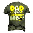 Dad Of The Bee Day Girl Party Matching Birthday Men's 3D T-shirt Back Print Army Green