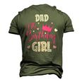 Dad Of The Birthday Girl Cute Pink Matching Men's 3D T-Shirt Back Print Army Green