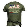 Dad Happy Fathers Day No Matter How Hard Life Gets At Least Men's 3D T-Shirt Back Print Army Green