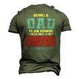 Being A Dad Is An Honor Being A Pawpaw Is Priceless Vintage Men's 3D T-Shirt Back Print Army Green