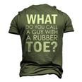 Dad Joke Novelty Tee The One About A Guy With A Rubber Toe Men's 3D T-Shirt Back Print Army Green