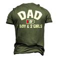 Dad Of One Boy And Two Girls Men's 3D Print Graphic Crewneck Short Sleeve T-shirt Army Green